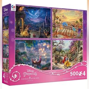 Ceaco Thomas Kinkade Disney Princess 4 Pack Puzzle